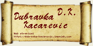 Dubravka Kačarević vizit kartica
